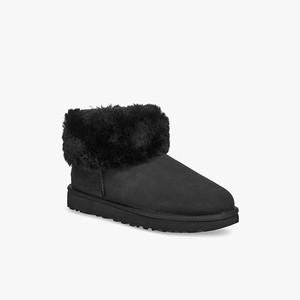 Ugg Classic Mini Fluff Klassiska Stövlar Dam Svarta (106725JLM)